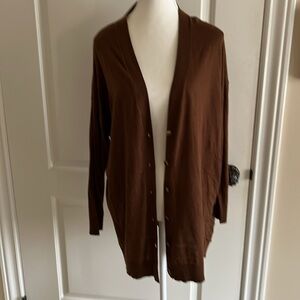 Zara earth brown sweater cardigan